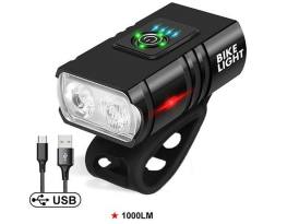 1000 lumen akkus kerékpár lámpa vízálló 5 világítási mód USB