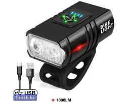 1000 lumen akkus kerékpár lámpa vízálló 5 világítási mód USB
