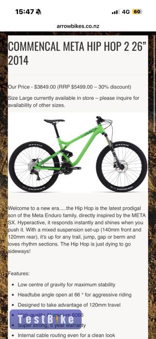 2014 Commencal Meta AM Hip- Hop