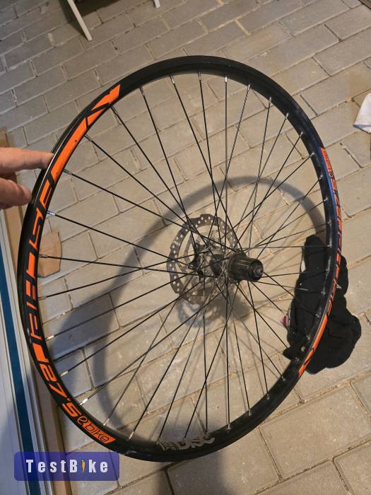 27.5 Ebike hátsó fűzött kerék+tárcsa