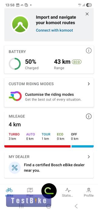 4km KTM Macina Tour Cx trekking ebike smart bosch cx 85Nm