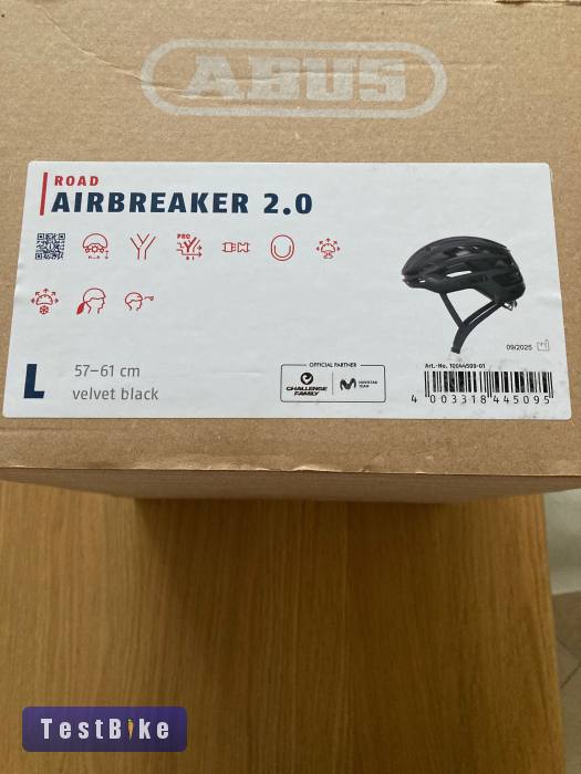 ABUS Airbreaker 2.0 kerékpáros sisak L-es méret, vadonat új