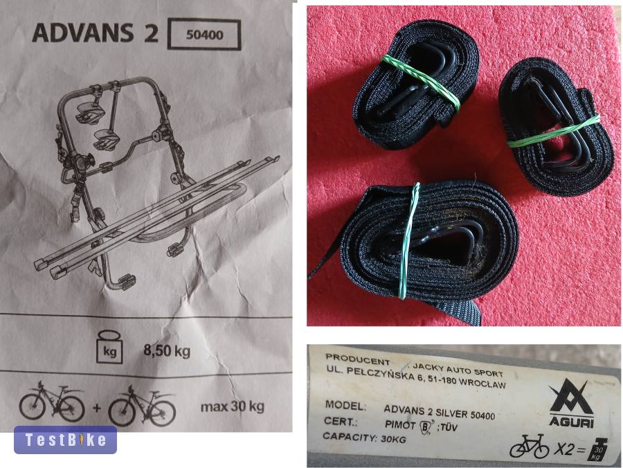 Aguri Advans 2 hátsó ajtóra szerelhető kerékpárszállító