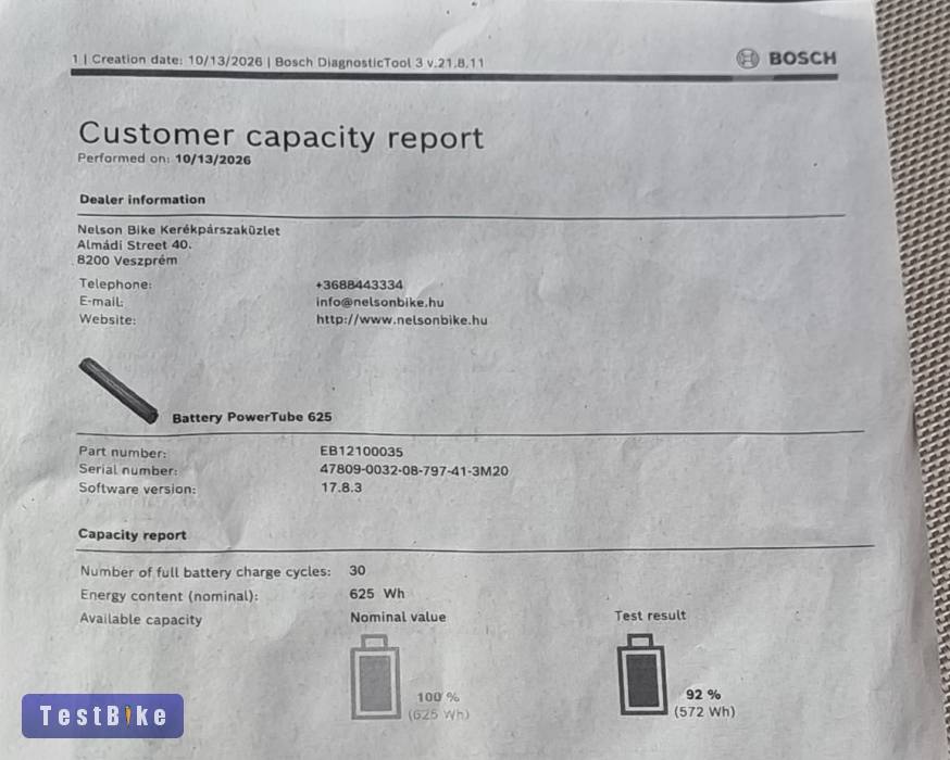Akció Bosch Smart 625akku vertikális 92% 30 ciklus Diagnosztika 
