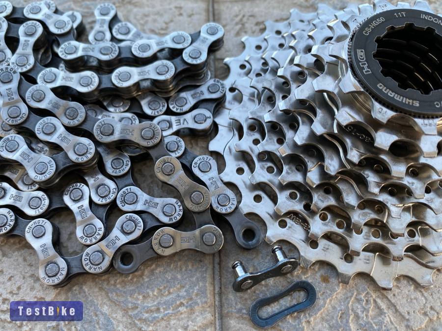 Alig használt Shimano 8 sebességes fogaskoszorú és lánc