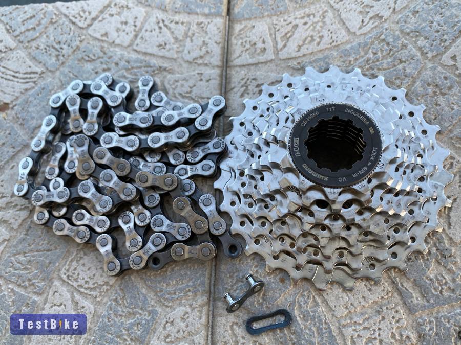 Alig használt Shimano 8 sebességes fogaskoszorú és lánc