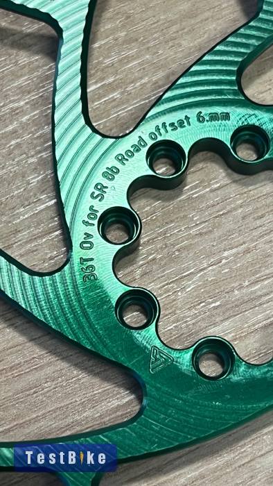 Alugear Oval narrow-wide lánctányér, 36T, Sram 8 csavaros 