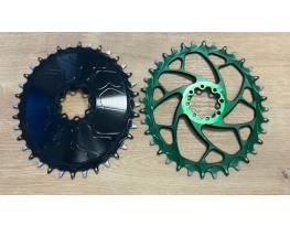 Alugear Oval narrow-wide lánctányér, 36T, Sram 8 csavaros 