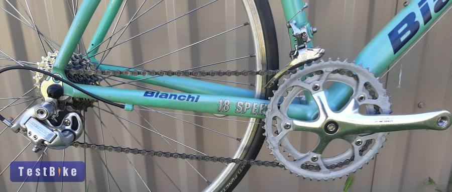 Bianchi országúti versenykerékpár-celeste-campagnolo 2x9