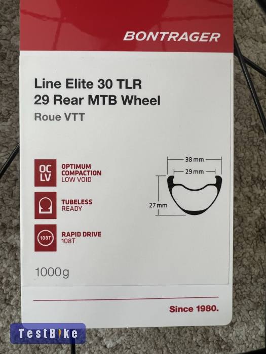 ÚJ Bontrager Line Elite 30 TLR 29 hátsó kerék