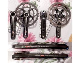 Campagnolo Record karbon hajtómű szett, újszerű! 2x11, 50/34