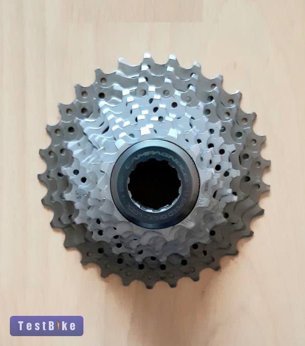Campagnolo Record sor, kazetta, 11 speed, 12-29t. Titánium/acél 