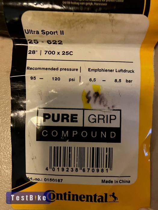 Continental Ultra Sport II 622-25 (700x25C) országúti külső