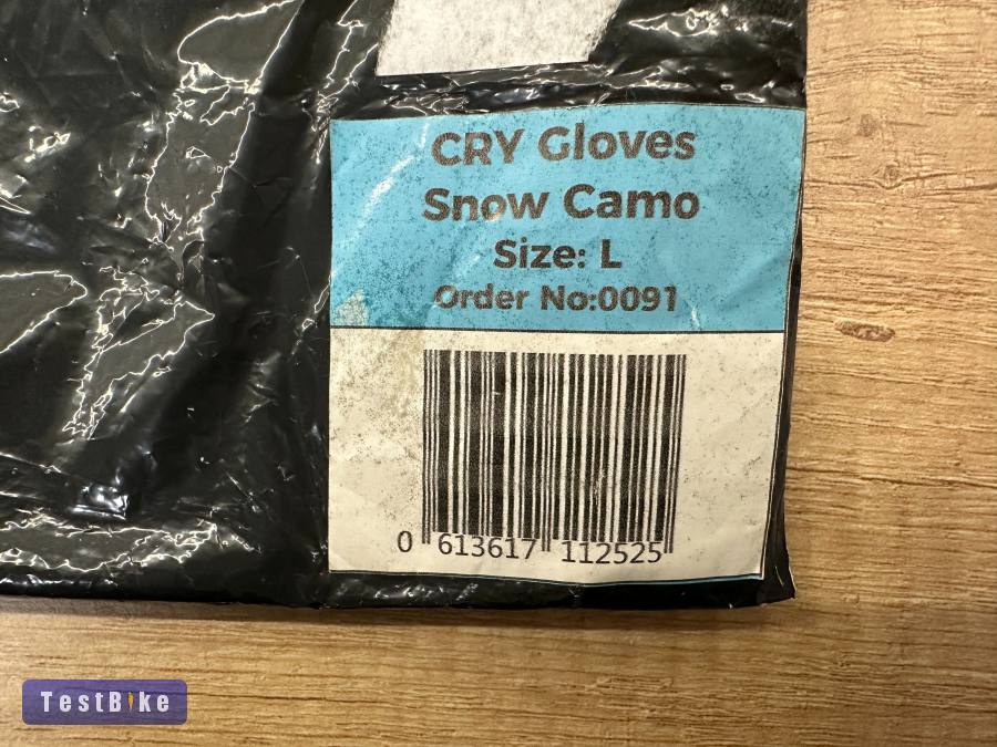 CRY brand fekete/szürke/camo BMX/MTB kesztyű (L)