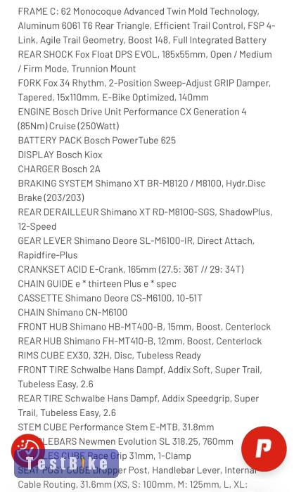 Cube Stereo Hybrid SL 140 carbon