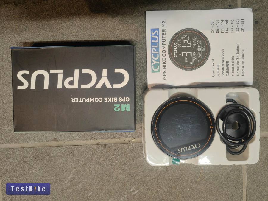 Cycplus M2 GPS computer, + pedálfordulat + pulzus szenzor