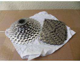 Deore lx sor, sram pc 971 lánc harmadáron postával!