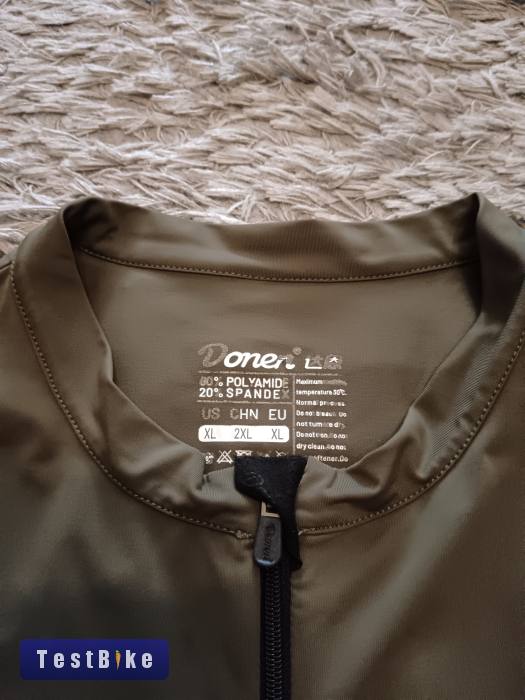 Donen hosszú ujjú kerékpáros mez, khaki színű. 