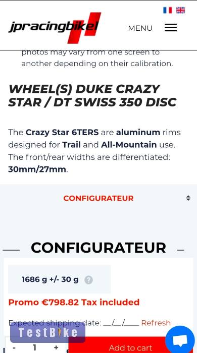 Duke Crazy Star DT Swiss 350 kerékszett