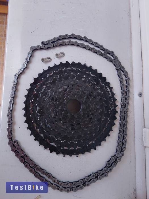 E thirteen 11seb 9-46 fogaskoszorú, Shimano cn-hg 601 lánc