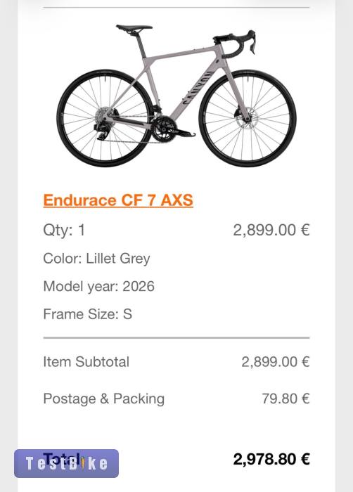 Eladó Canyon Endurace CF7 Axs 2026