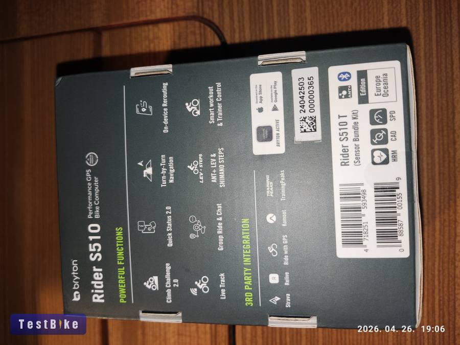 Eladó egy bontatlan csomagolású Bryton Rider S510 T