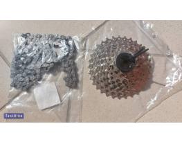 Eladó Sunrace 8s fogaskoszorú + KMC lánc