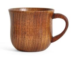 Fa bögre Jujube Ziziphus fából 330 ml új  