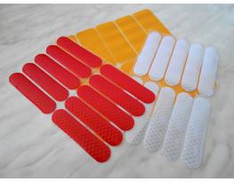 Fényvisszaverő matrica, fehér, piros, sárga, új!