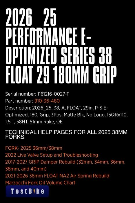 Fox 38 Performance Grip 29er 180mm 2026 új teleszkóp