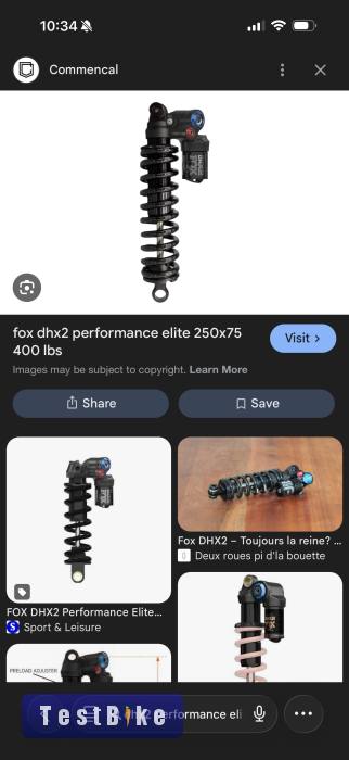 FOX DHX2 performance elite rugóstag újszerű