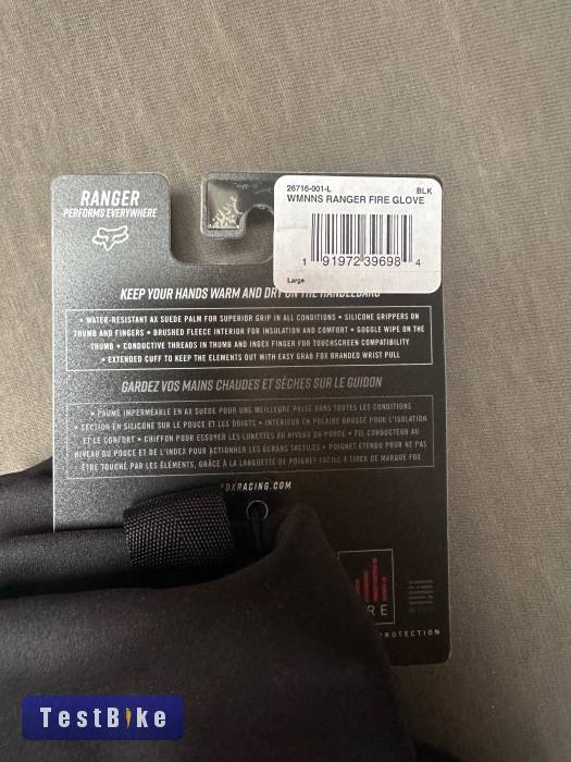 Új FOX Racing Ranger Fire gloves Black L