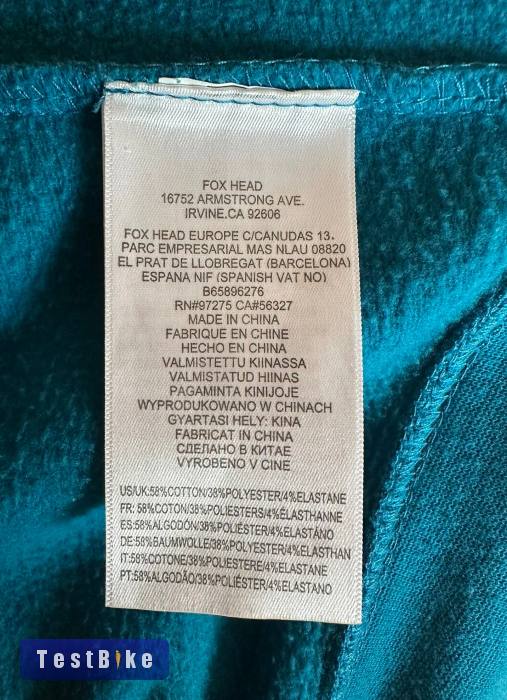 FOX Racing Tech világoskék színű kapucnis pulóver (XL)