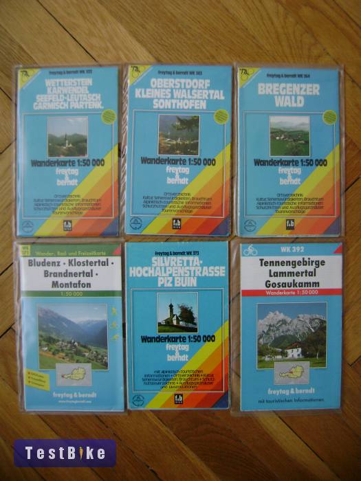 freytag&berndt turistatérkép gyűjtemény