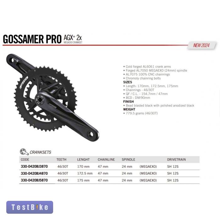 FSA Gossamer Pro AGX+  – teljesen új, bontatlan!