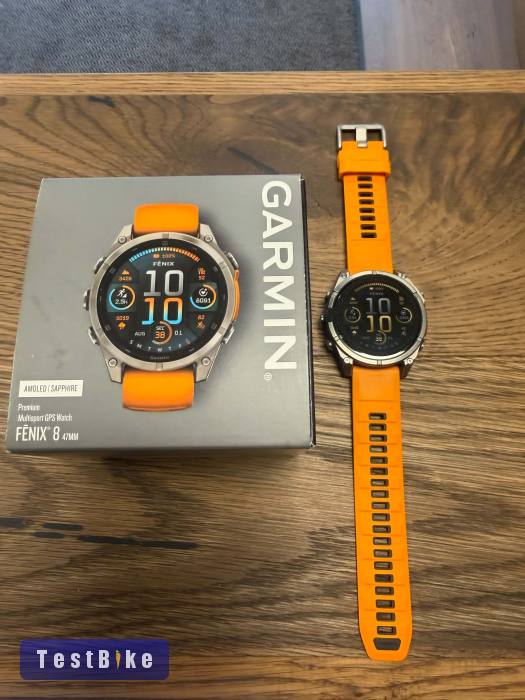 Garmin Fenix 8 Amoled 47mm zafír, titanium orange