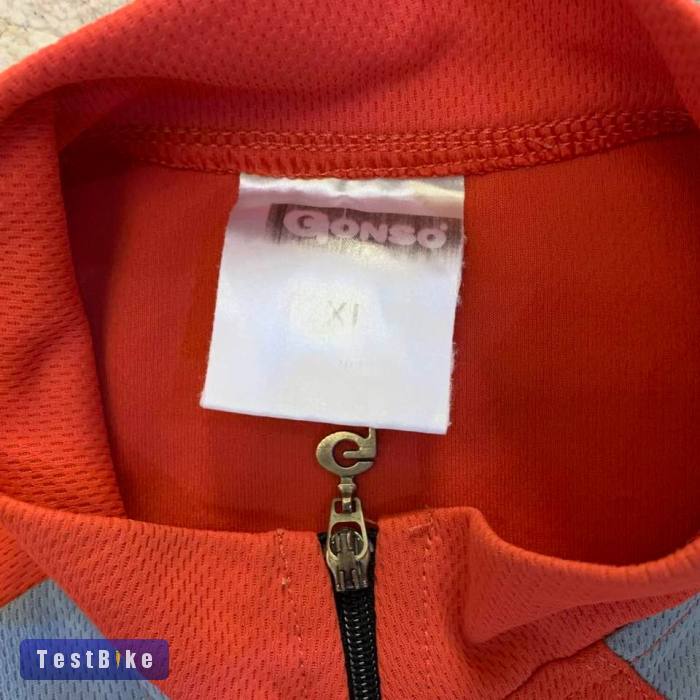 Gonso férfi XL-es mez halvány piros/szürke