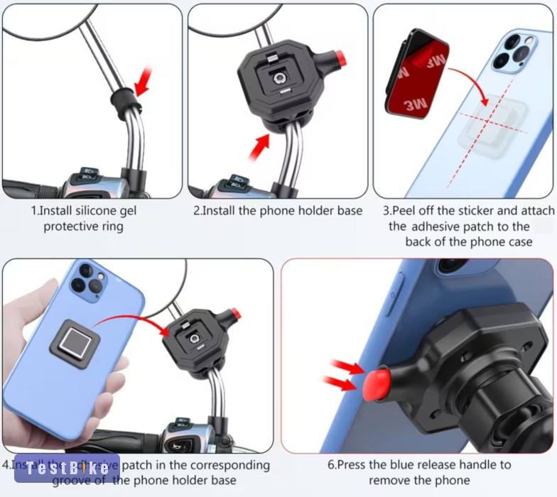 Gyorszáras telefontartó visszapillantótükörre