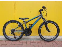 Használt 24"-as Montana junior MTB, grafit-zöld-kék