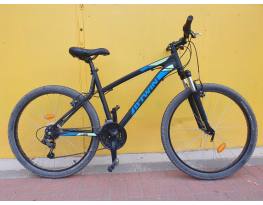 Használt 26"-os B-Twin 340 MTB kerékpár, fekete-kék