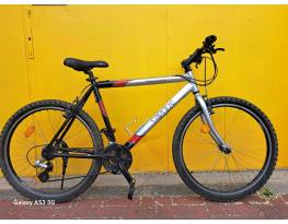 Használt 26"-os Caprine Highlander MTB kerékpár, ezüst-piros