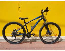 Használt 27.5"-os Rockrider ST120 MTB kerékpár, fekete-kék