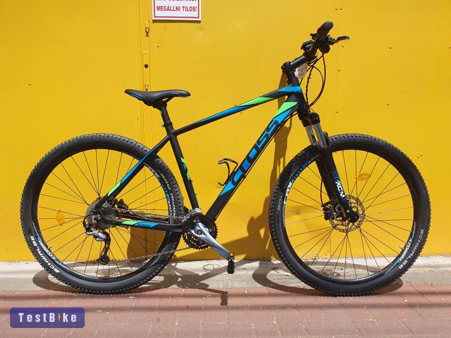 Használt 29"-os Cross Fusion MTB kerékpár, fekete-kék
