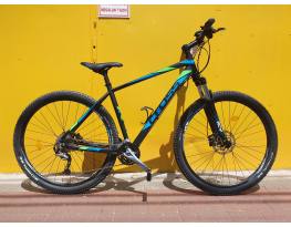 Használt 29"-os Cross Fusion MTB kerékpár, fekete-kék