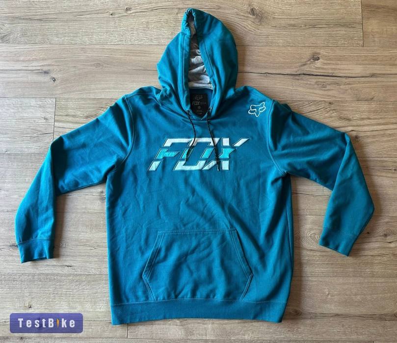 Használt FOX Racing világoskék kapucnis pulóver, hoodie (XL)