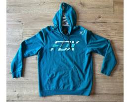 Használt FOX Racing világoskék kapucnis pulóver, hoodie (XL)