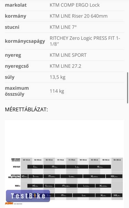 Használt KTM Life Track női eladó