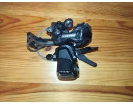 Használt Shimano Deore RD M592 hátsó váltó váltókarral