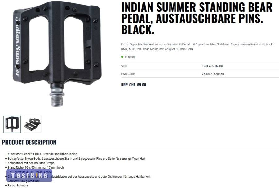 Indian Summer Standing Bear cserélhető tüskés pedál ritkaság