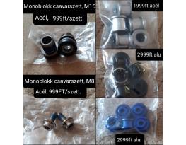 Kerékpár hajtómű, monoblokk csavarszettek. Árak a képen.